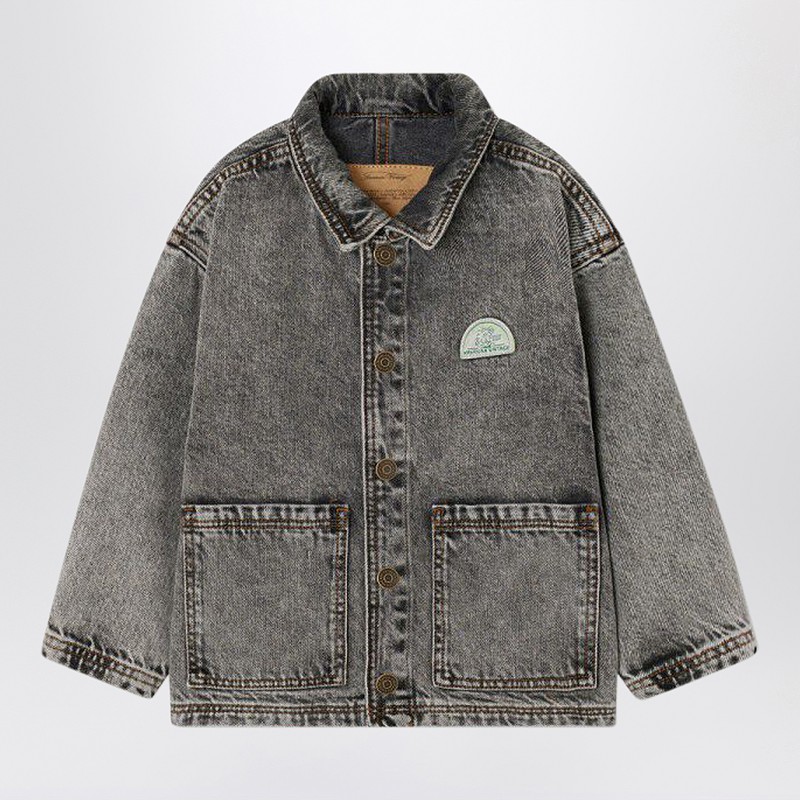 Faded gray denim jacket