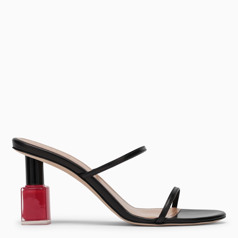 Black Nail Polish medium sandals