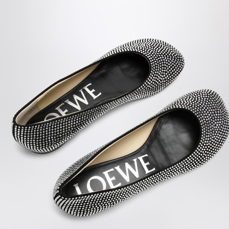 Loewe Ballerina Toy black leather and rhinestones - Shoes