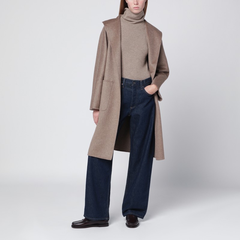 Max Mara Hazelnut Midi Cardigan Coat In Cashmere In Brown
