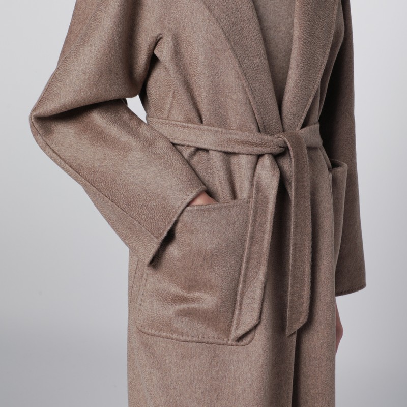 Max Mara Hazelnut Midi Cardigan Coat In Cashmere In Brown