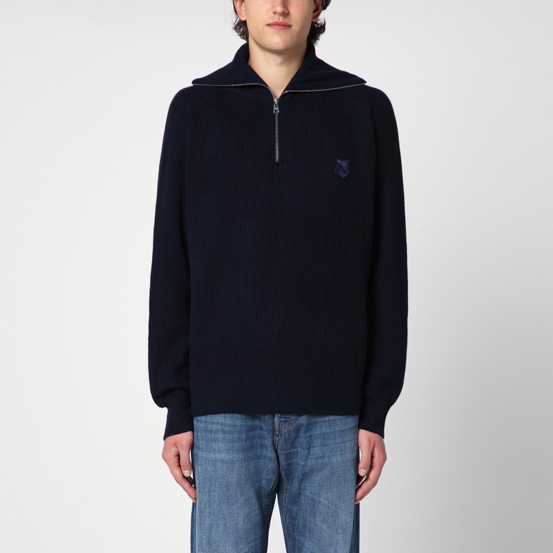 Blue wool blend jumper