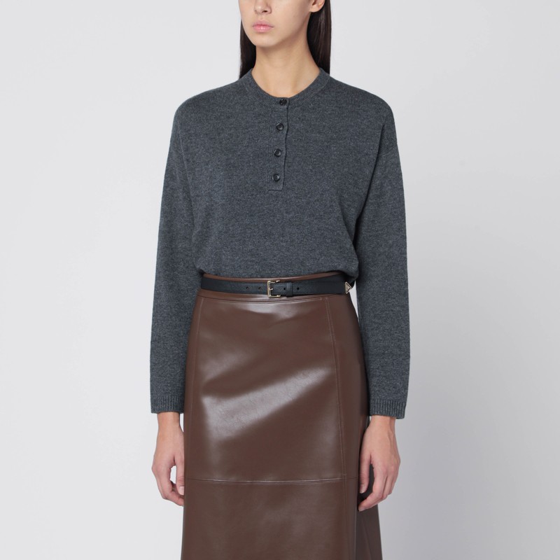 Grey sweater in wool and cashmere