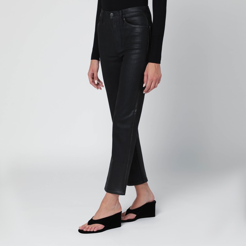 Frame Black Le Sleek Straight Trousers In Black