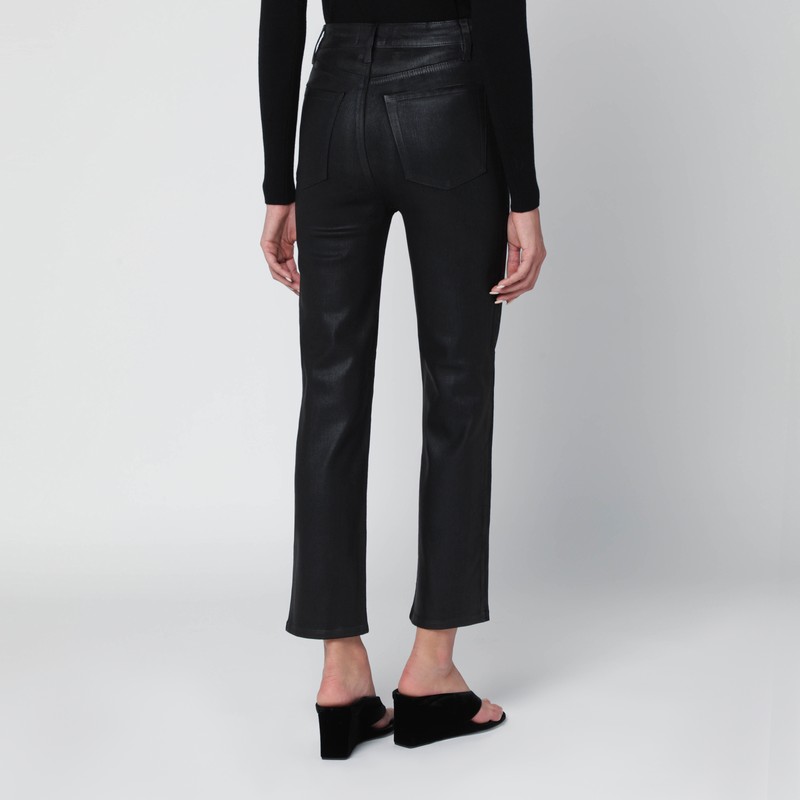 Frame Black Le Sleek Straight Trousers In Black