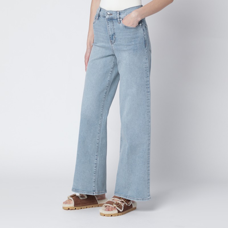 Frame Le Slim Palazzo Jeans In Tribute Light Blue In Blue