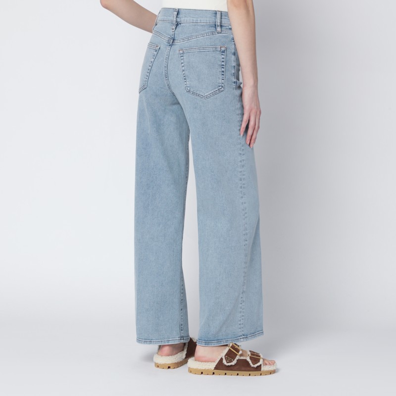 Frame Le Slim Palazzo Jeans In Tribute Light Blue In Blue
