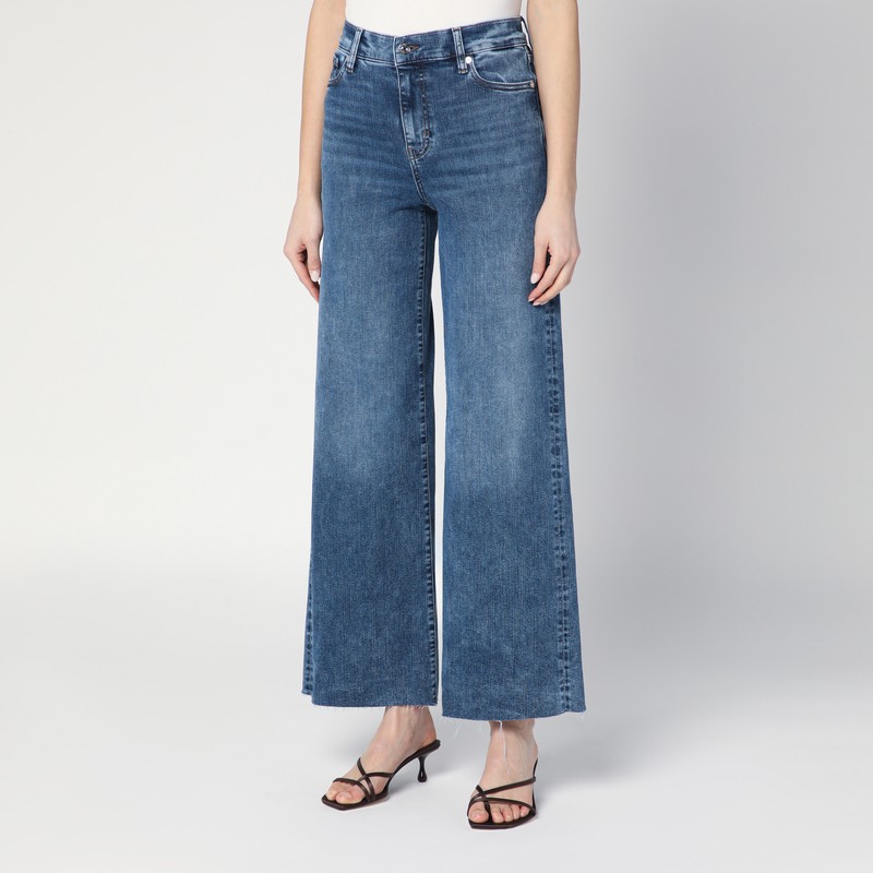 Frame Le Slim Palazzo Jeans In Skywalk In Blue