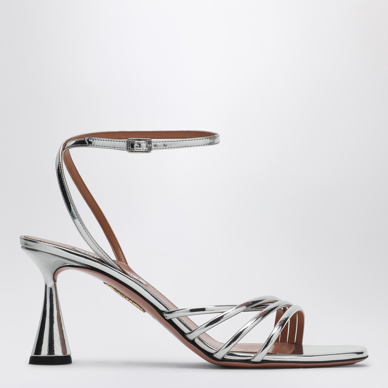 Metallic silver Latour 75 sandal