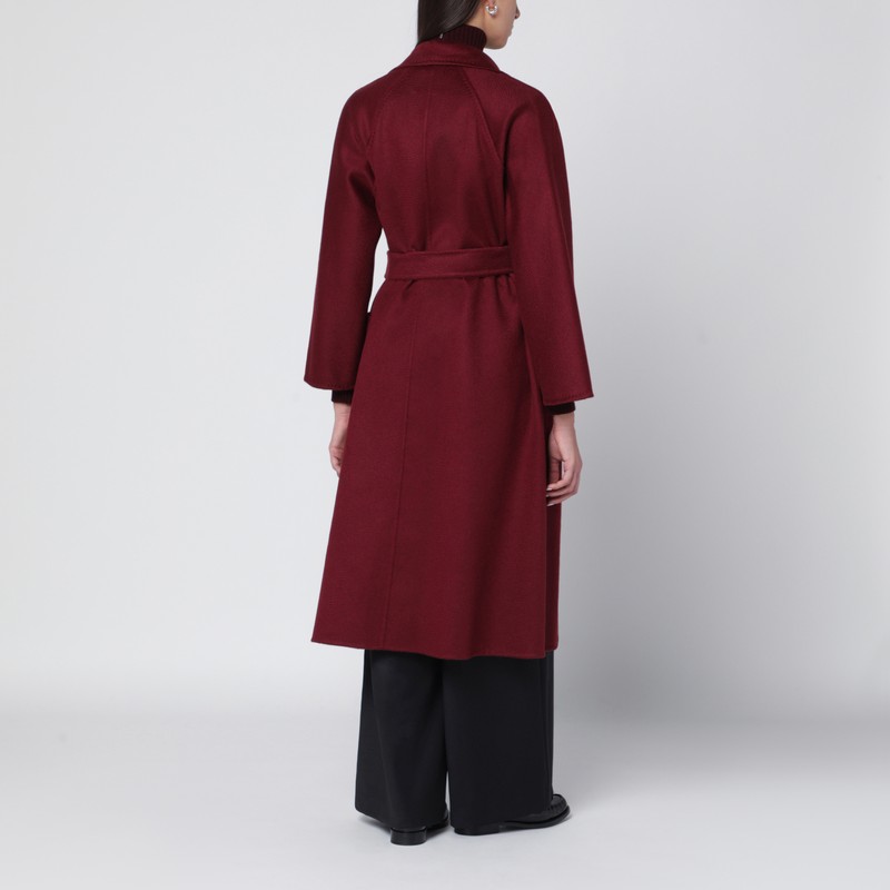 Max Mara Raspberry Ludmilla Icon Coat In Burgundy
