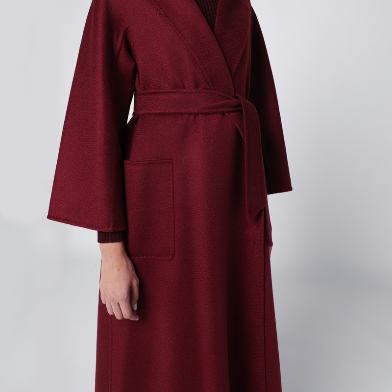 Max Mara Raspberry Ludmilla Icon Coat In Burgundy
