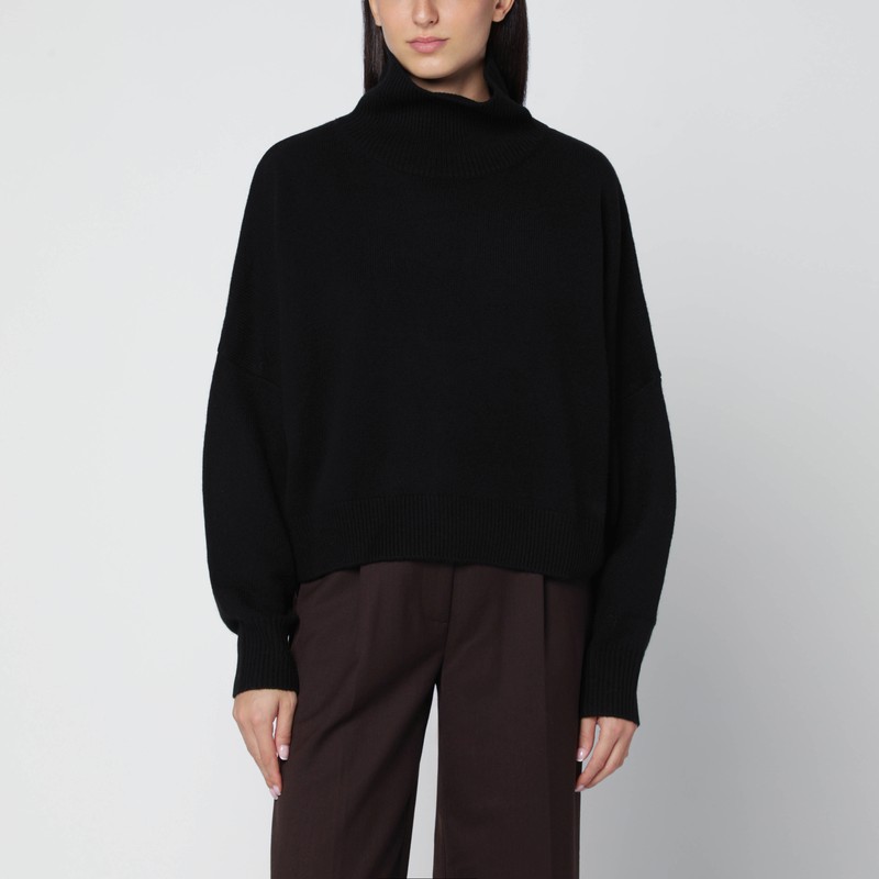 Loulou De Saison Black Wool And Cashmere Sweater In Black