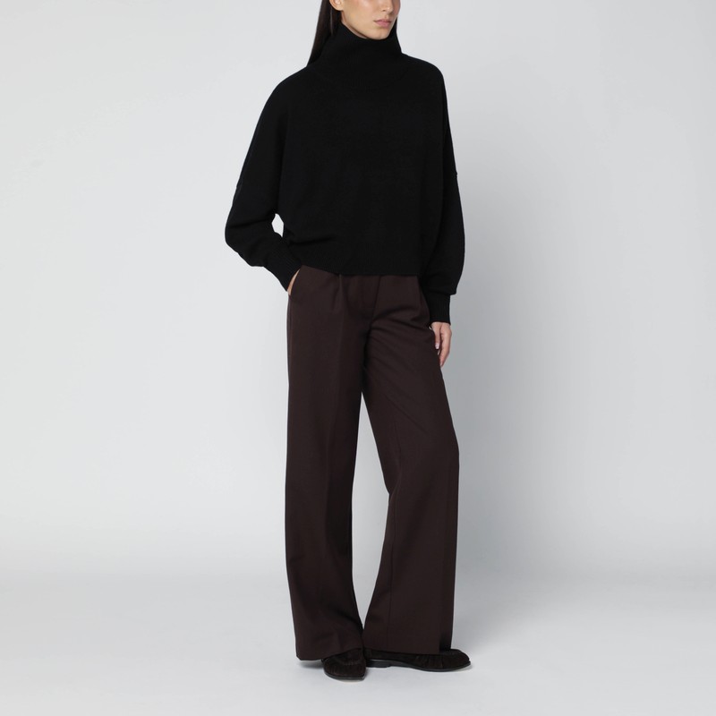 Loulou De Saison Black Wool And Cashmere Sweater In Black