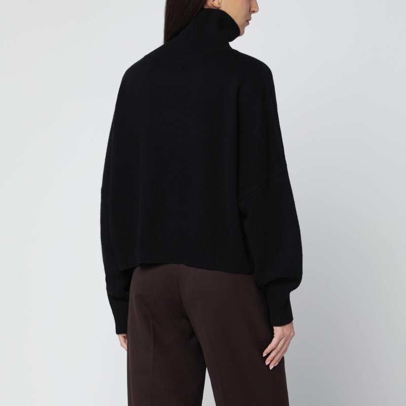 Loulou De Saison Black Wool And Cashmere Sweater In Black