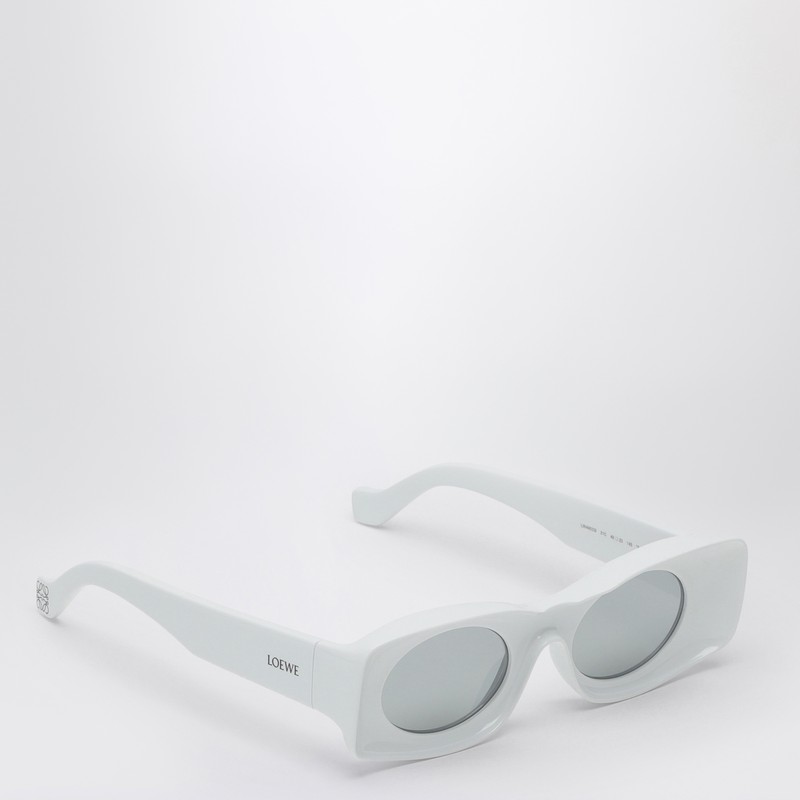 Loewe X Paula Ibiza Oval-shaped Logo Sunglasses In White