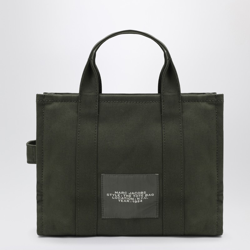 Marc Jacobs Medium Forest Green Canvas Tote Bag In Green