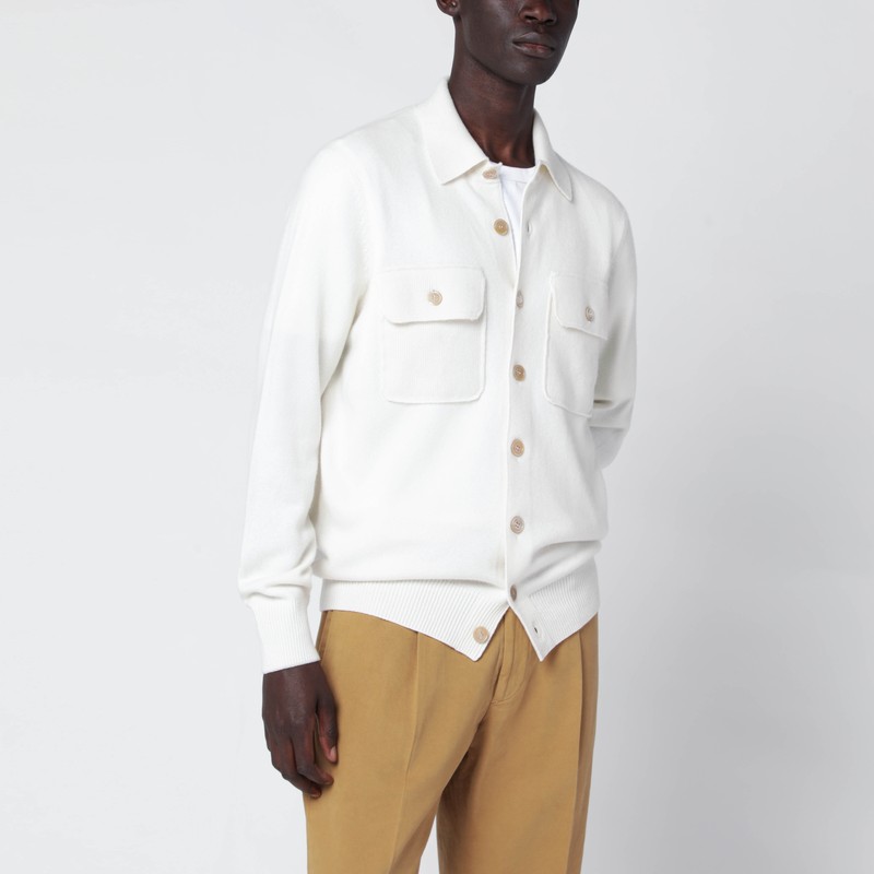 White cashmere cardigan