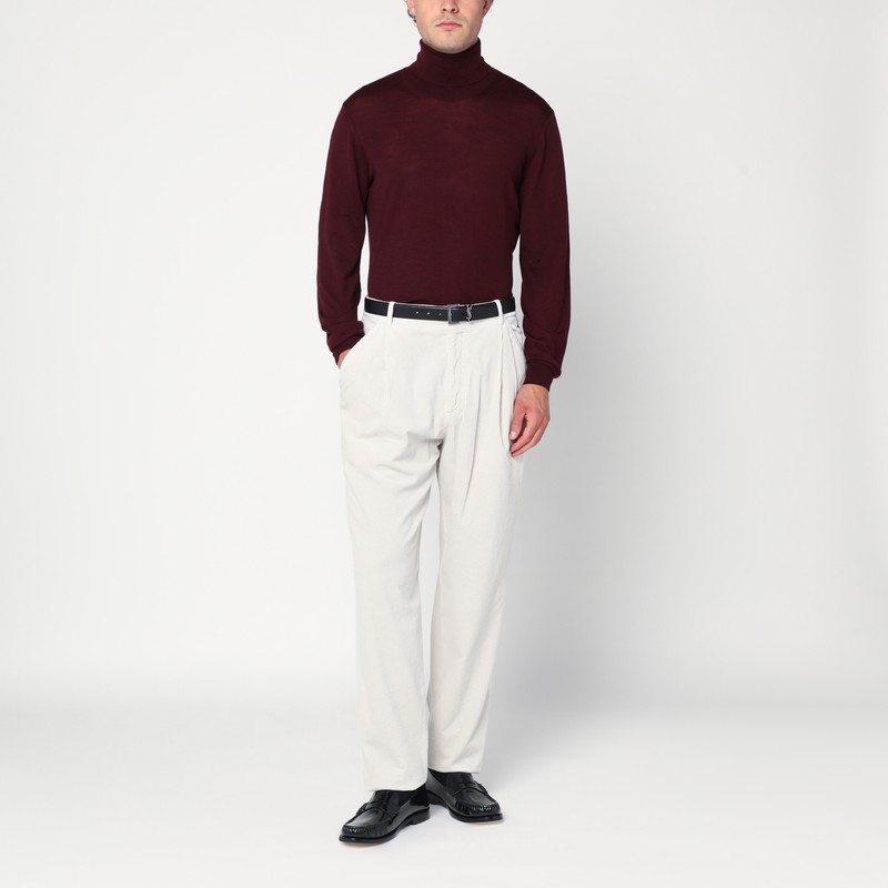 Brunello Cucinelli White Corduroy Pants In White