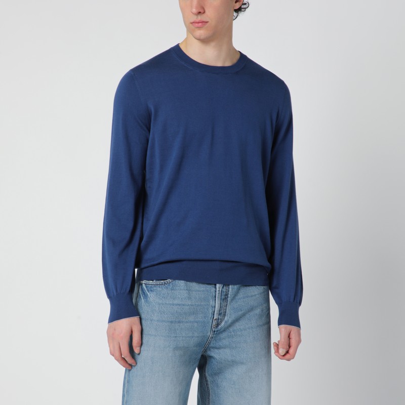 Blue cotton sweater