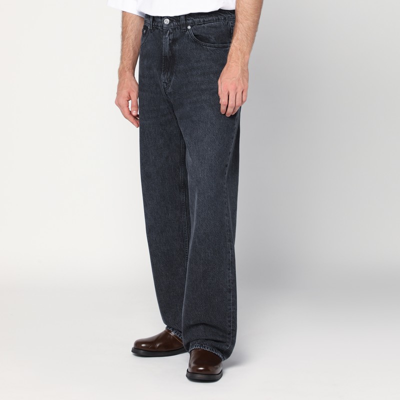 Our Legacy Grey Denim Trousers With Front And Back Pockets In Gray