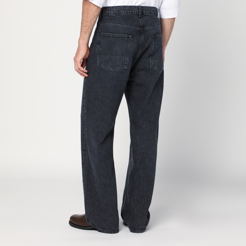 Our Legacy Grey Denim Trousers With Front And Back Pockets In Gray