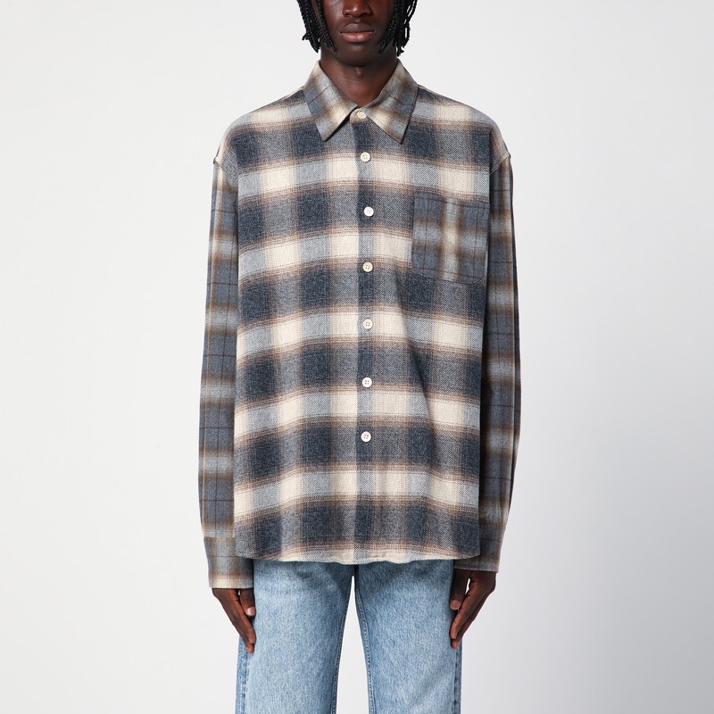 Our Legacy Beige Checked Above Shirt In Multicolor