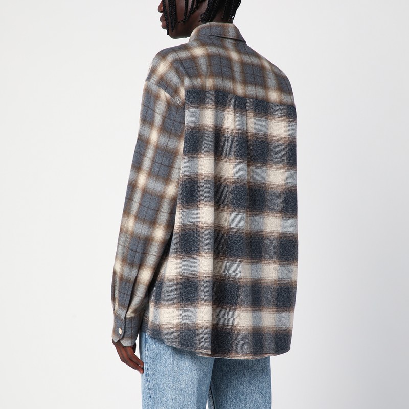 Our Legacy Beige Checked Above Shirt In Multicolor