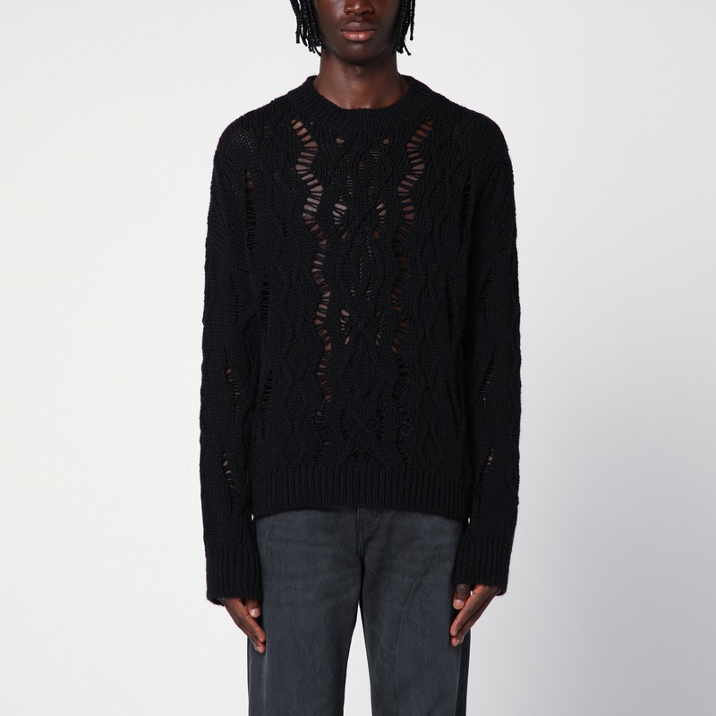 Our Legacy Cable Sonar Wool Sweater In Metal