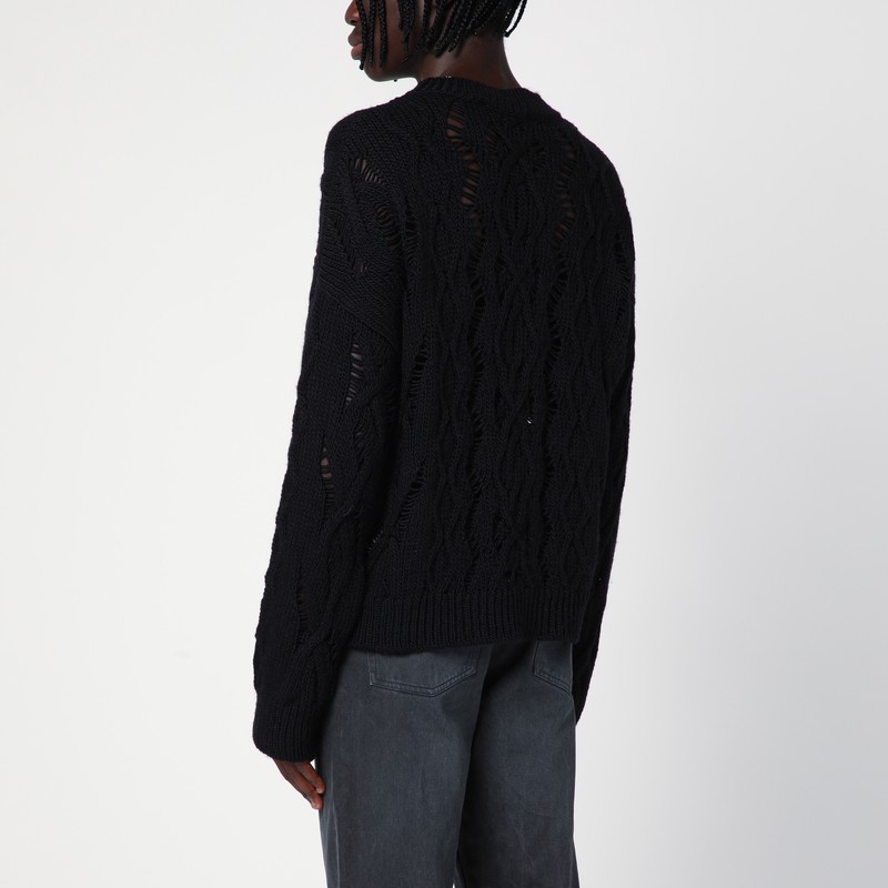 Our Legacy Cable Sonar Wool Sweater In Metal