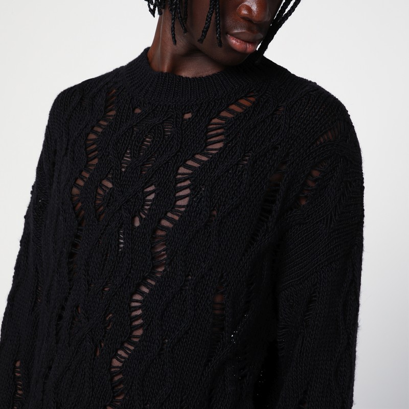 Our Legacy Cable Sonar Wool Sweater In Metal
