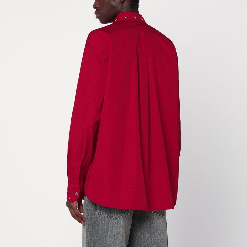 Our Legacy Above Grommet Detail Cotton Poplin Button-up Shirt In Multi