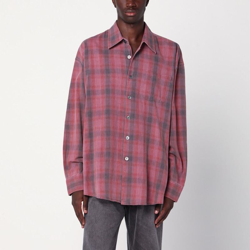 Cotton flannel checked shirt
