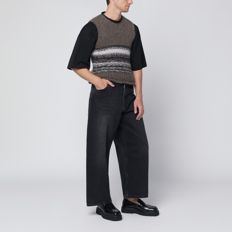 Our Legacy Brown Mohair And Wool Waistcoat In Brown