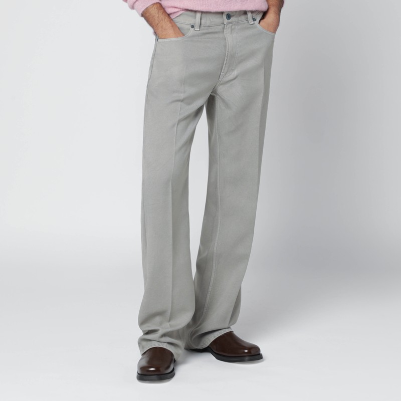 Our Legacy Light Grey Trousers In Japanese Polyester In Yellow