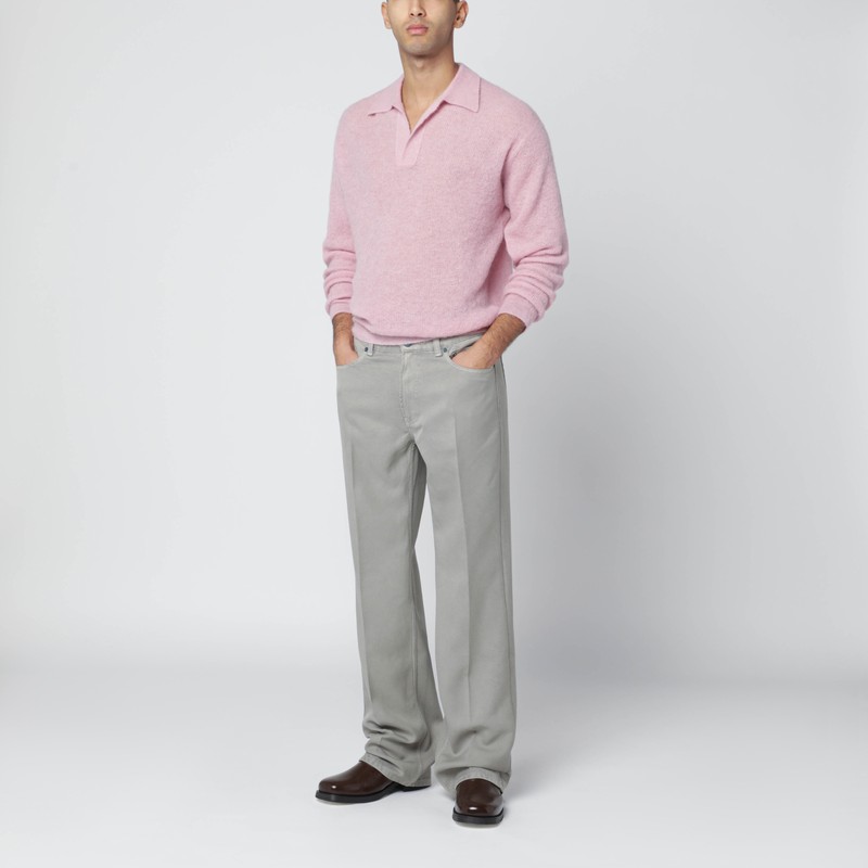 Our Legacy Light Grey Trousers In Japanese Polyester In Yellow