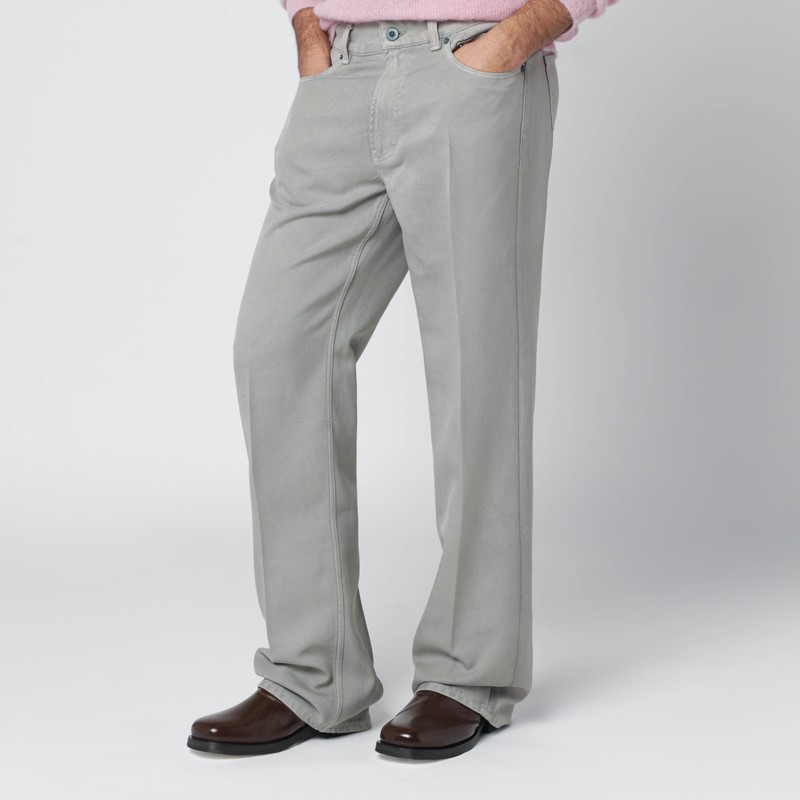 Our Legacy Light Grey Trousers In Japanese Polyester In Yellow