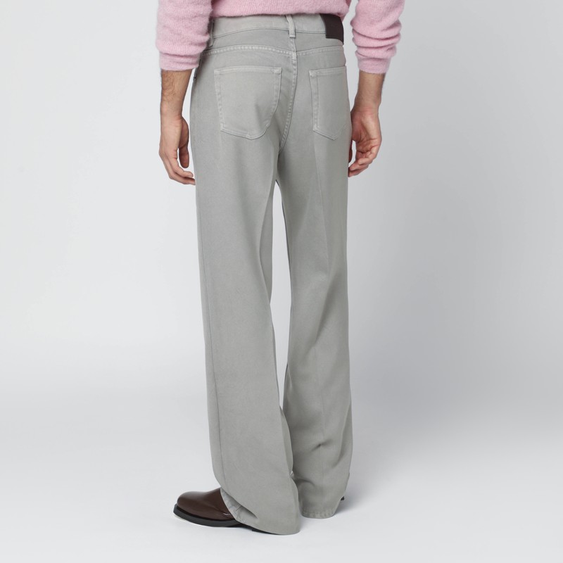Our Legacy Light Grey Trousers In Japanese Polyester In Yellow