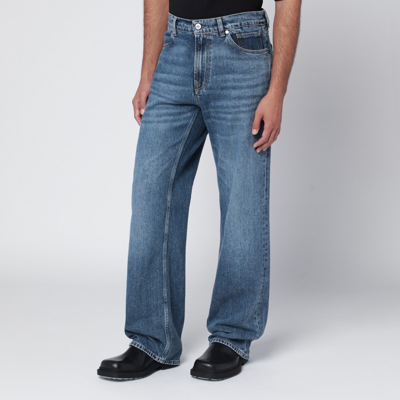 Our Legacy Straight Leg Denim Trousers With Belt Loops In Blue