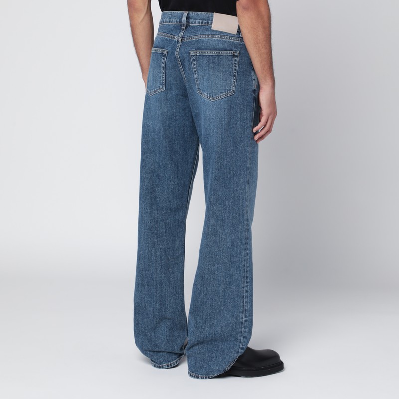 Our Legacy Straight Leg Denim Trousers With Belt Loops In Blue