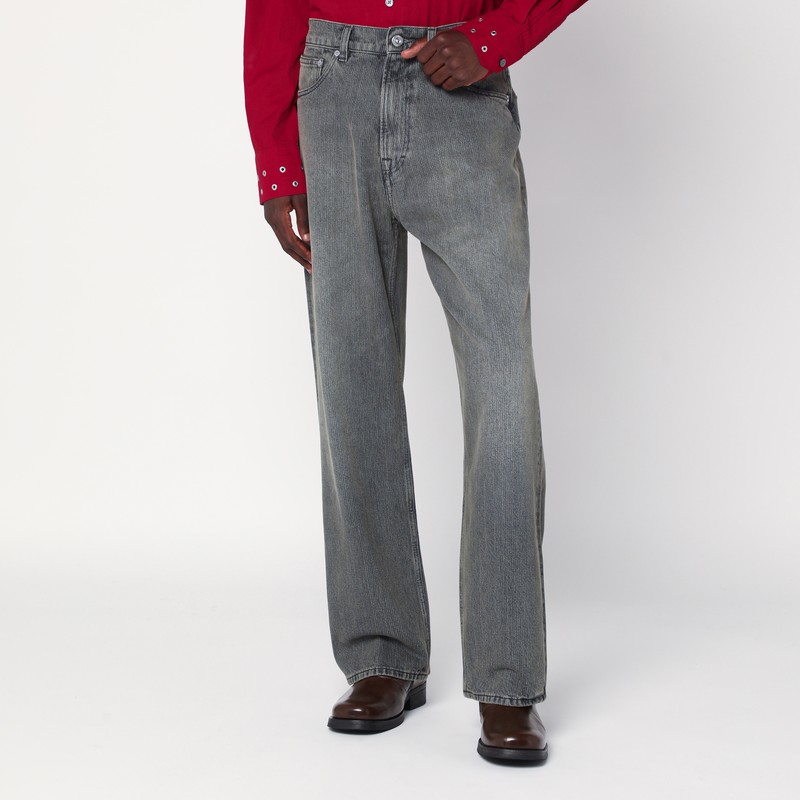 Grey faded effect jeans