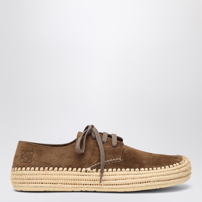 Rio lace-up shoes in taupe suede