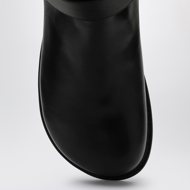 Loewe Man Ankle Boots Black Size 9 Leather In Black