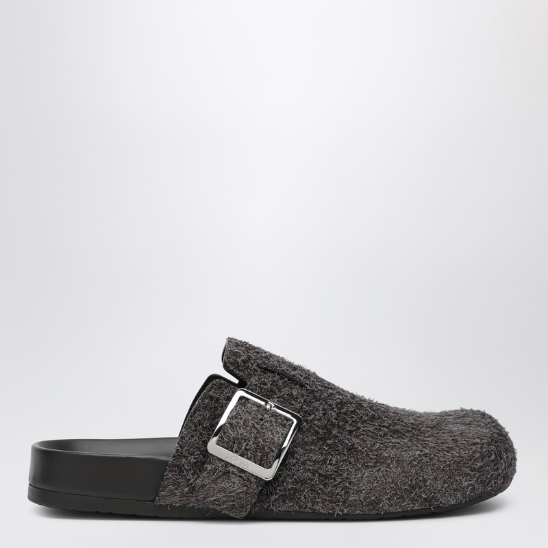 Loewe Ease Buckle Mule In Dark Brown In Brown