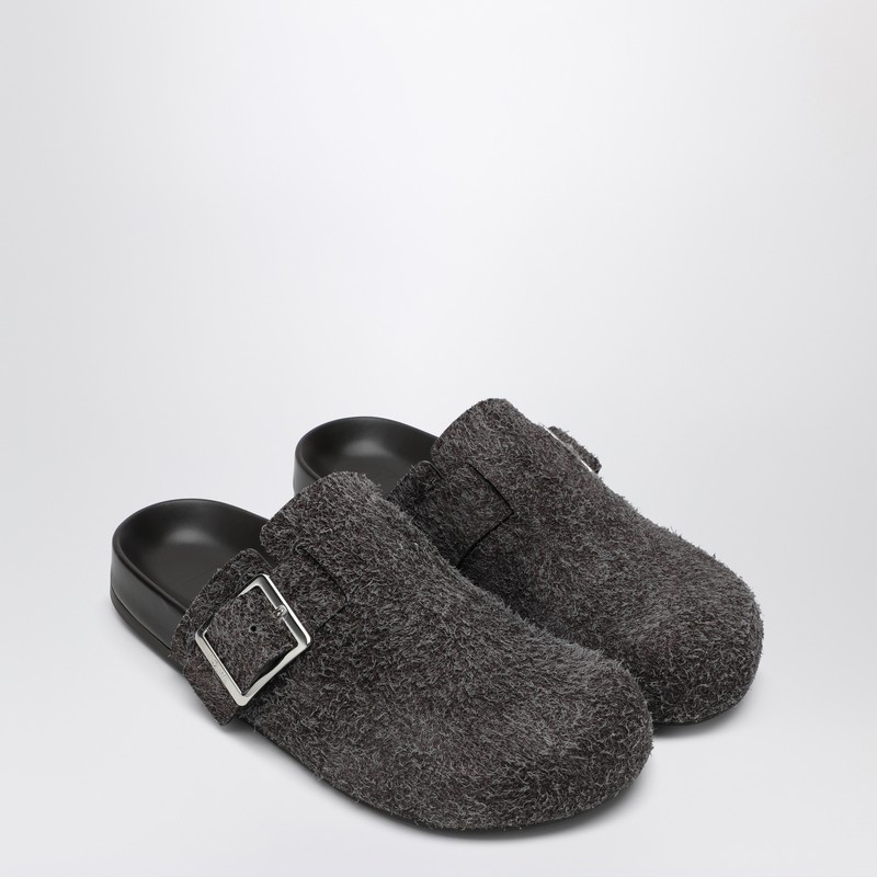 Loewe Ease Buckle Mule In Dark Brown In Brown