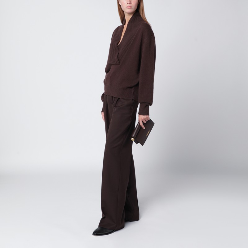 Loulou De Saison Brown Cashmere Sweater In Brown