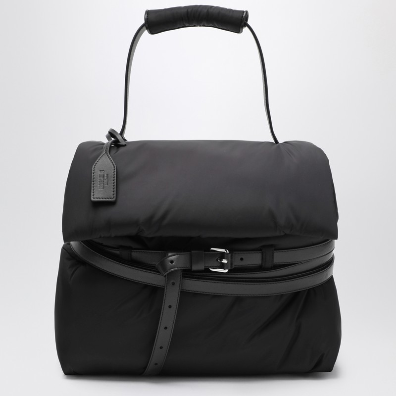 Moschino Medium  Tie Me Handbag In Black