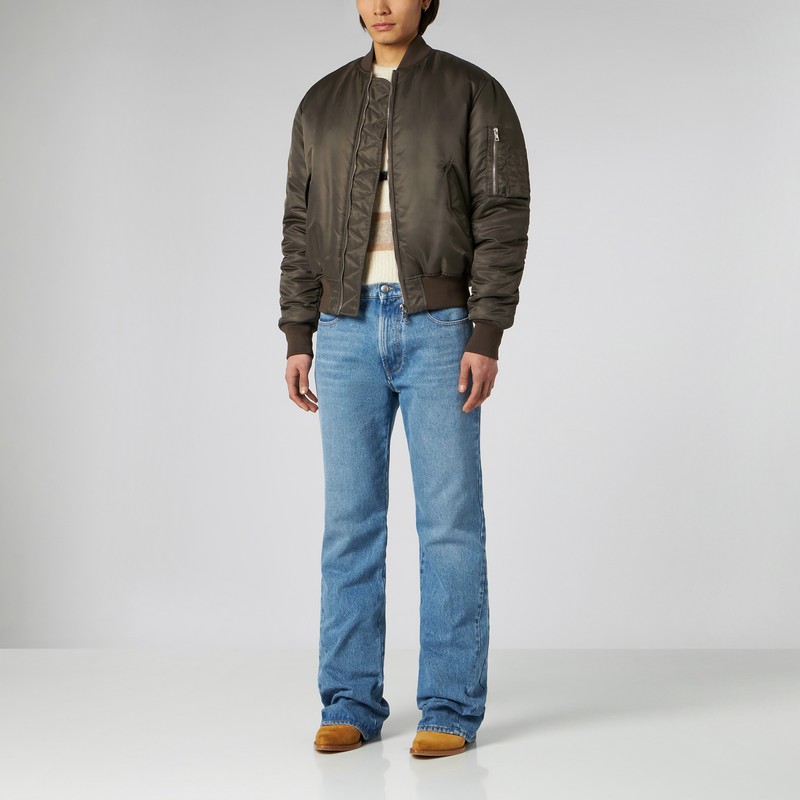 1989 Studio Short Nylon Bomber Jacket In Brown