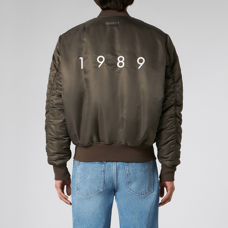 1989 Studio Short Nylon Bomber Jacket In Brown