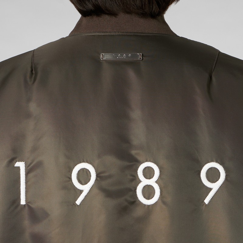 1989 Studio Short Nylon Bomber Jacket In Brown