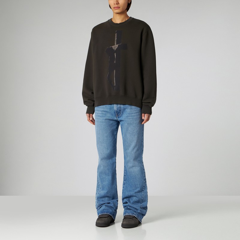 1989 Studio Cross And Amen Print Sweatshirt In Brown
